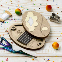 Magnetic Needle Case Oval - "Golden Flower" FLZB(N)-187