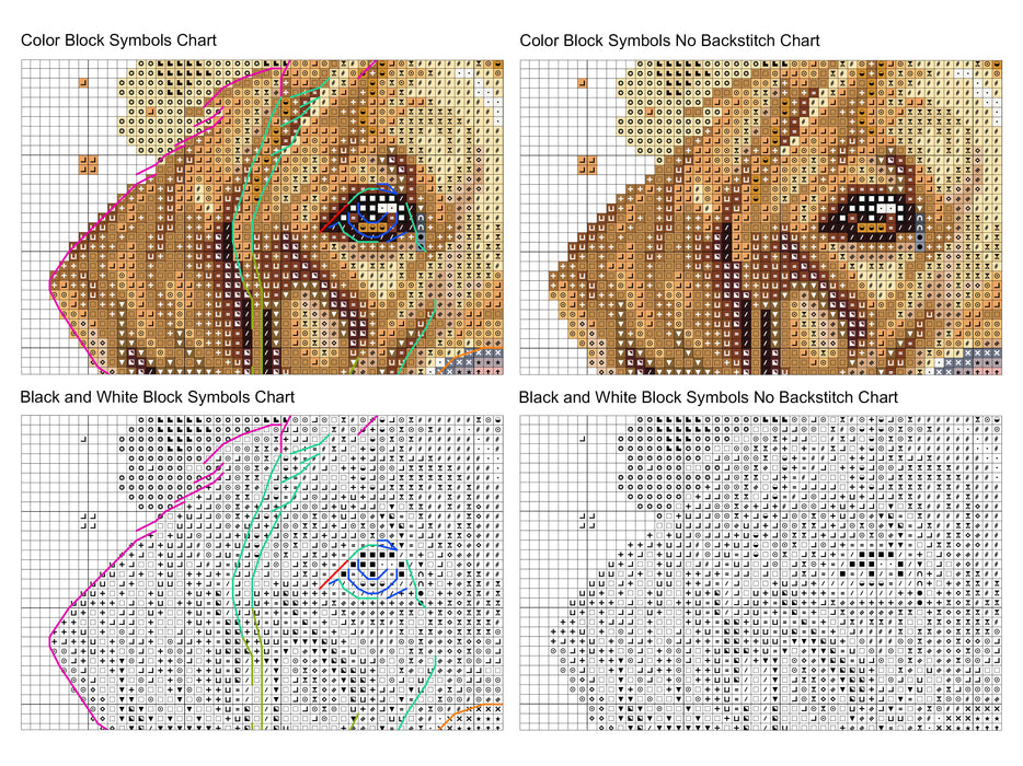 Yellow Labrador Comb - PDF Cross Stitch Pattern