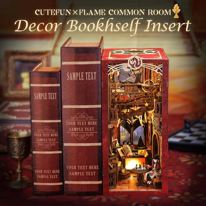 Book Nook Wizardi Miniature - Flame Common Room Roombox Kit