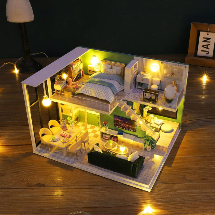 Miniature Wizardi Roombox Kit - Modern Style Dollhouse Kit