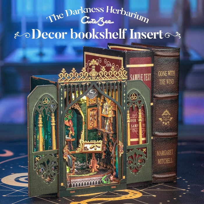 Book Nook Wizardi Miniature - The Darkness Herbarium Roombox Kit