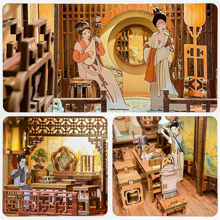 Book Nook Wizardi Miniature - Elegant Song Dynasty Roombox Kit