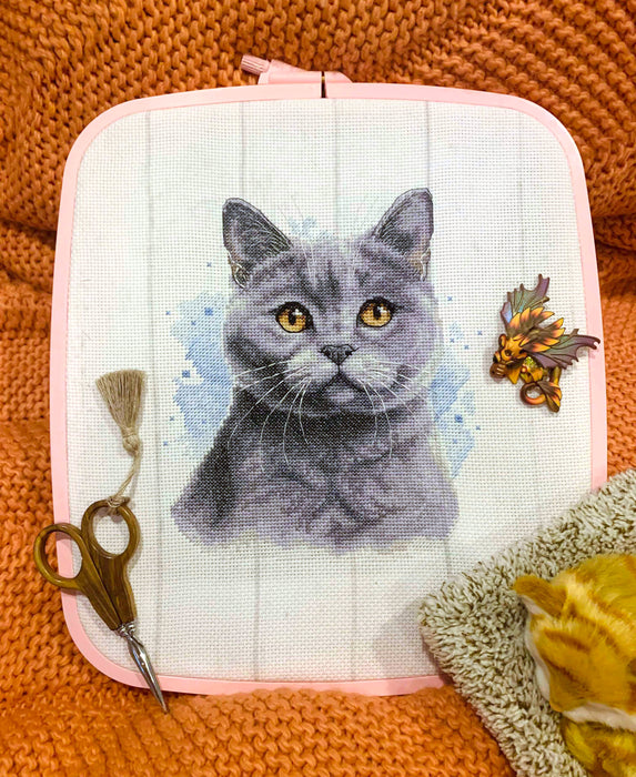 British Blue Shorthair - PDF Cross Stitch Pattern