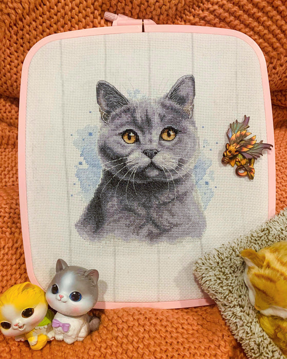 British Blue Shorthair - PDF Cross Stitch Pattern