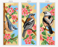 Counted cross stitch kit with plastic canvas Bookmarks Spring Birds 8720