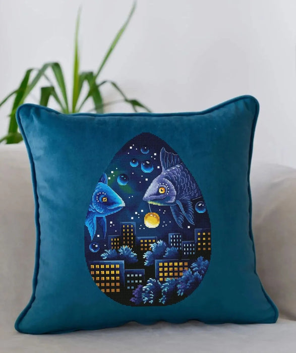 Guardians of the Night City - PDF Cross Stitch Pattern