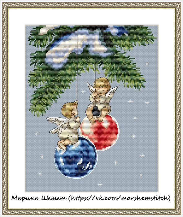 Christmas Tree Angels - PDF Cross Stitch Pattern