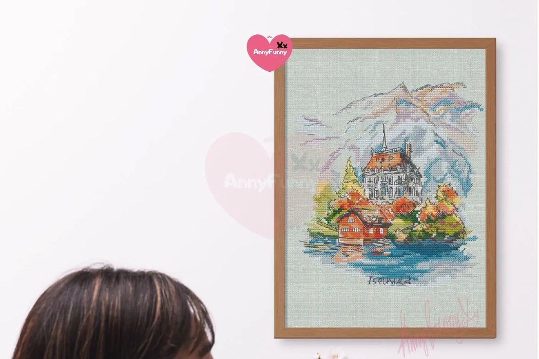 Iseltwald Castle - PDF Cross Stitch Pattern