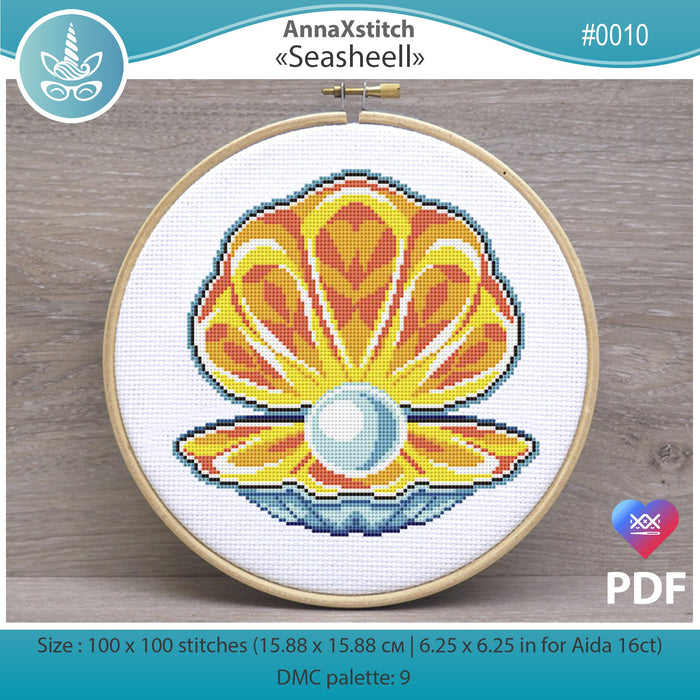 Seashell - PDF Cross Stitch Pattern