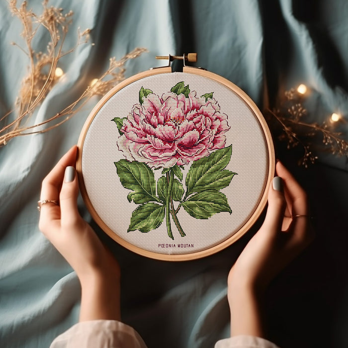 Peony Flower - PDF Cross Stitch Pattern