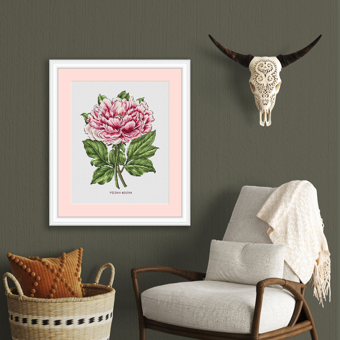 Peony Flower - PDF Cross Stitch Pattern