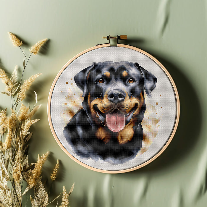 Rottweiler Comb - PDF Cross Stitch Pattern