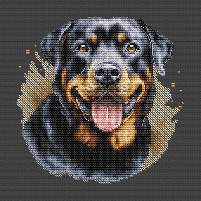 Rottweiler Comb - PDF Cross Stitch Pattern