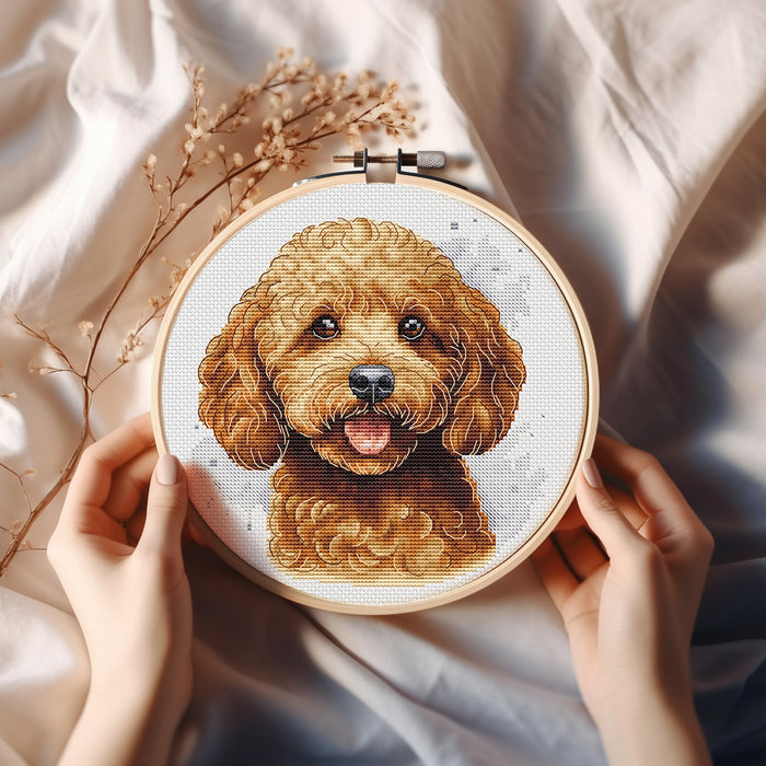 Red Poodle - PDF Cross Stitch Pattern