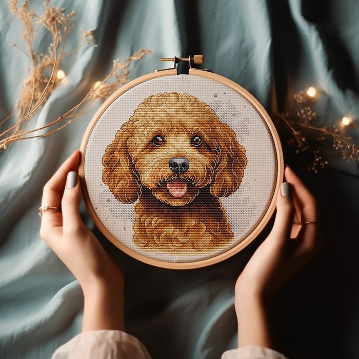 Red Poodle - PDF Cross Stitch Pattern