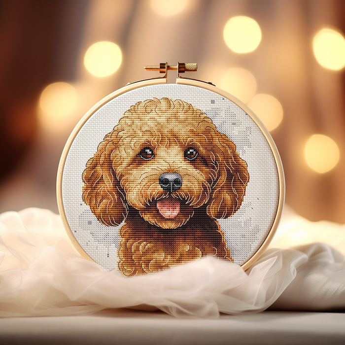 Red Poodle - PDF Cross Stitch Pattern