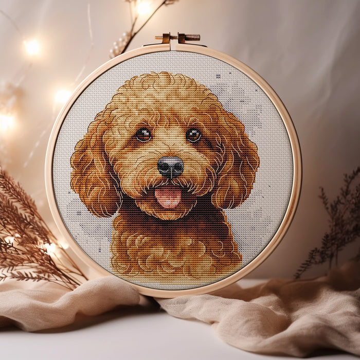 Red Poodle - PDF Cross Stitch Pattern