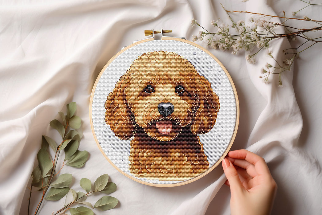 Red Poodle - PDF Cross Stitch Pattern