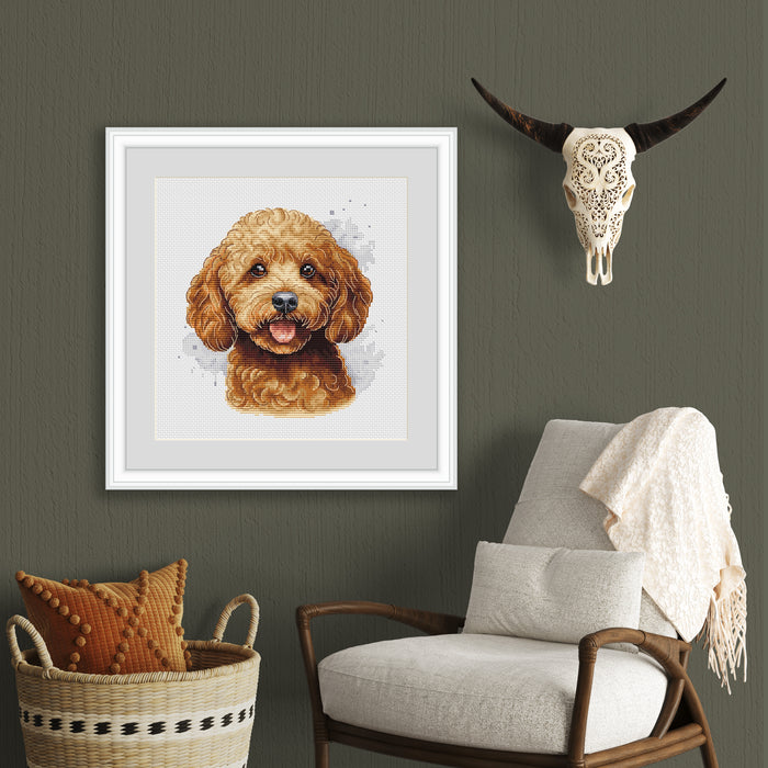 Red Poodle - PDF Cross Stitch Pattern