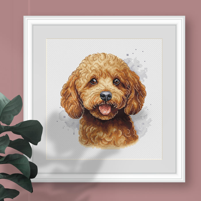 Red Poodle - PDF Cross Stitch Pattern