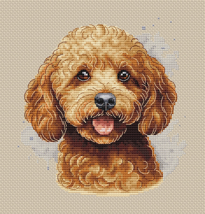 Red Poodle - PDF Cross Stitch Pattern