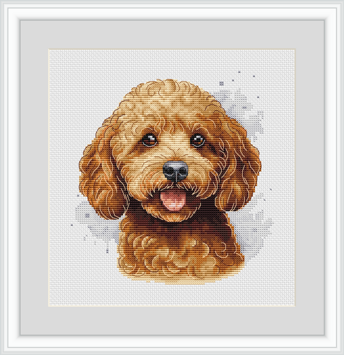 Red Poodle - PDF Cross Stitch Pattern