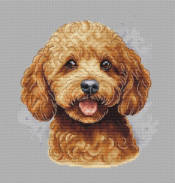 Red Poodle - PDF Cross Stitch Pattern