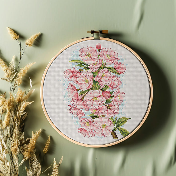 Cherry Blossom Comb - PDF Cross Stitch Pattern