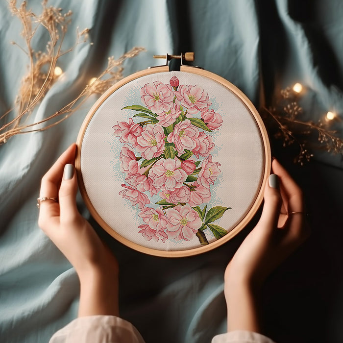 Cherry Blossom Comb - PDF Cross Stitch Pattern