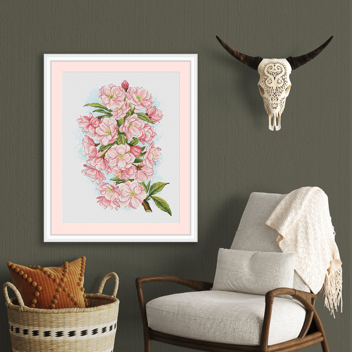 Cherry Blossom Comb - PDF Cross Stitch Pattern