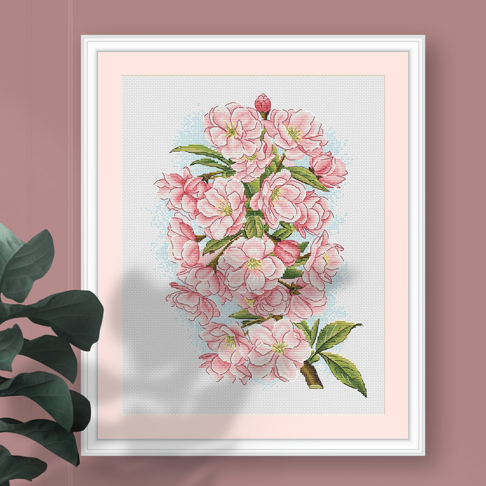 Cherry Blossom Comb - PDF Cross Stitch Pattern