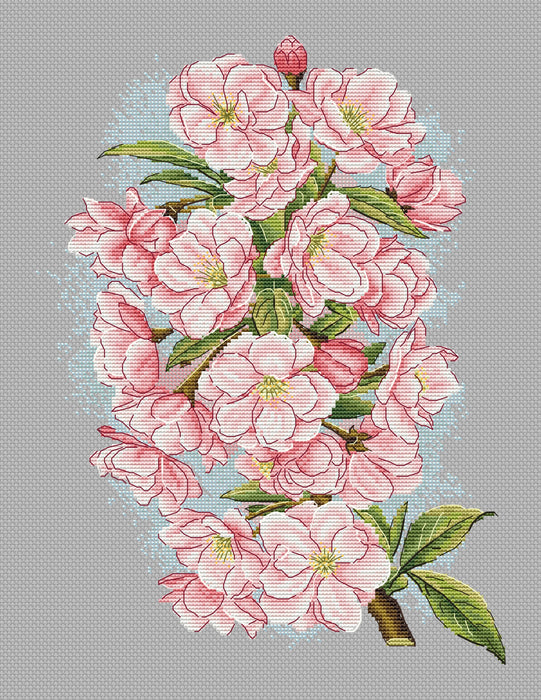 Cherry Blossom Comb - PDF Cross Stitch Pattern