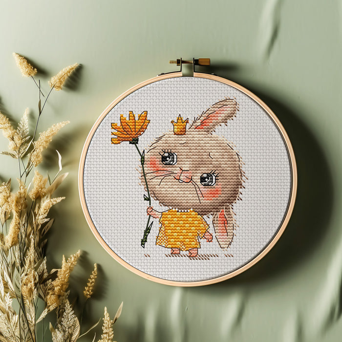 Bunny the Princess Comb - PDF Cross Stitch Pattern