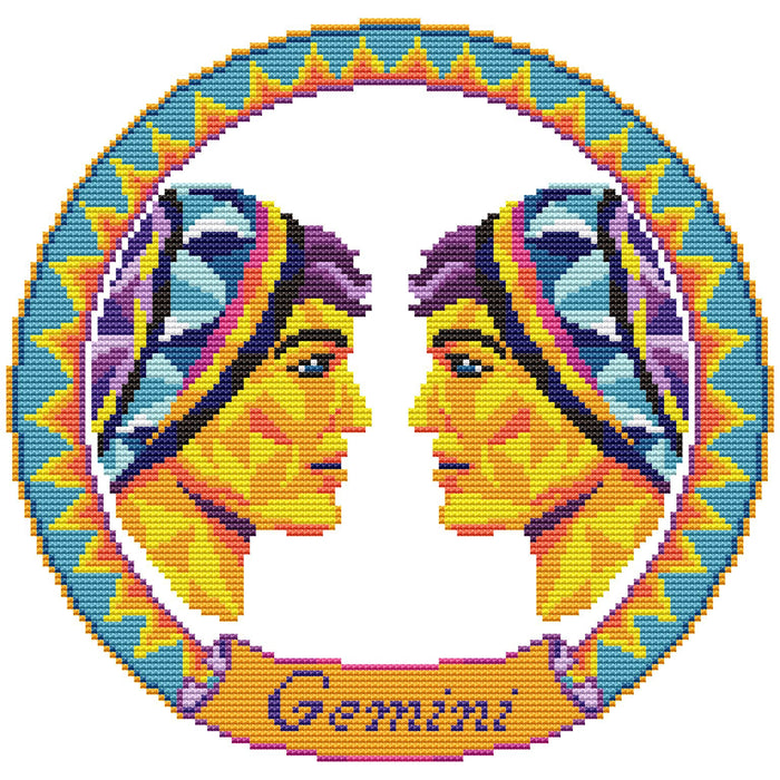 Gemini. Men - PDF Cross Stitch Pattern