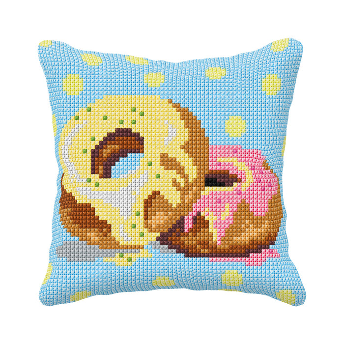 Cushion cross stitch kit  "Donuts" 99083