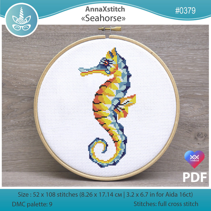 Seahorse - PDF Cross Stitch Pattern