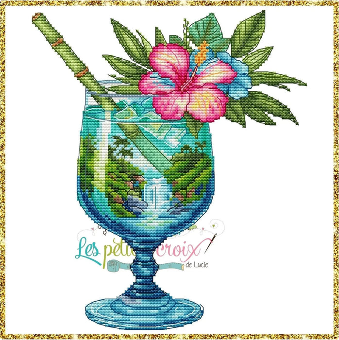 Waterfall Cocktail - PDF Cross Stitch Pattern