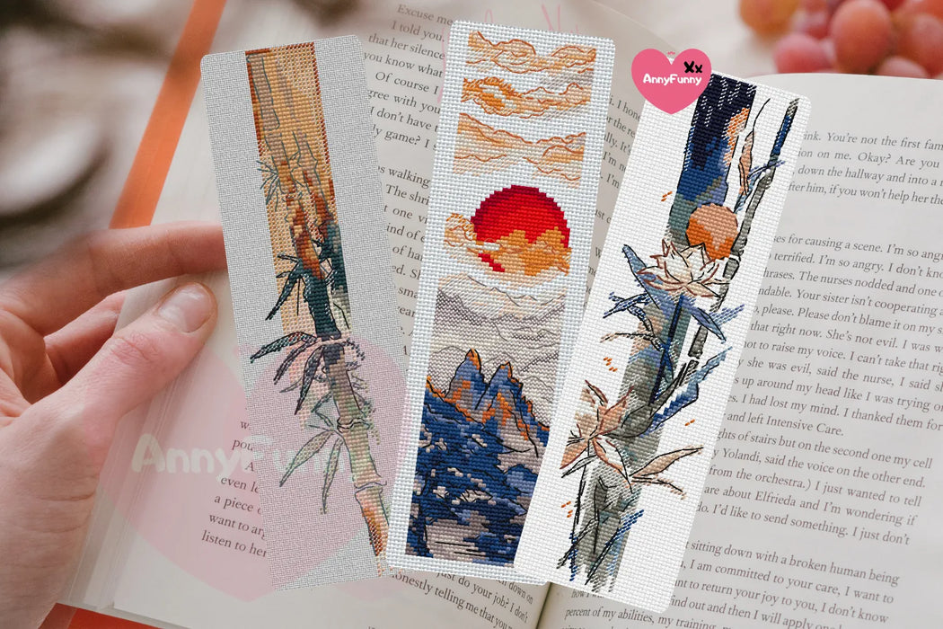 Bookmark. Celestial Symphony of Mountains - PDF Cross Stitch Pattern