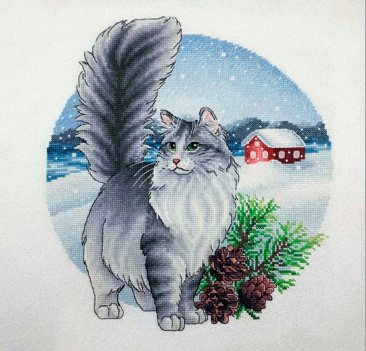 Norwegian Forest Cat - PDF Cross Stitch Pattern