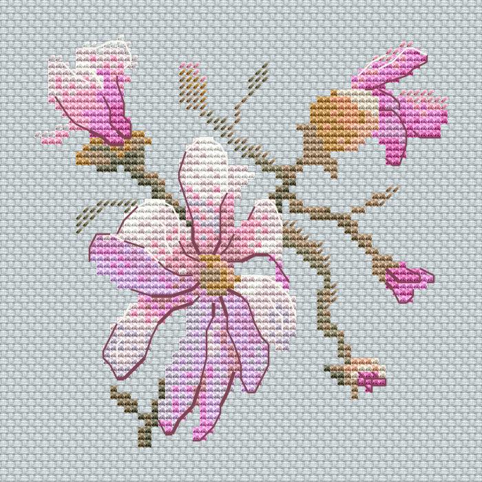 Magnolia - PDF Cross Stitch Pattern – Wizardi