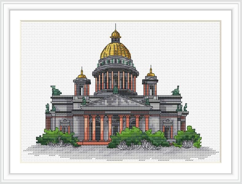 Saint Petersburg. St. Isaac's Cathedral - PDF Cross Stitch Pattern