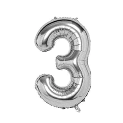 Silver Number Balloon Foil Balloon F07M1-79-3