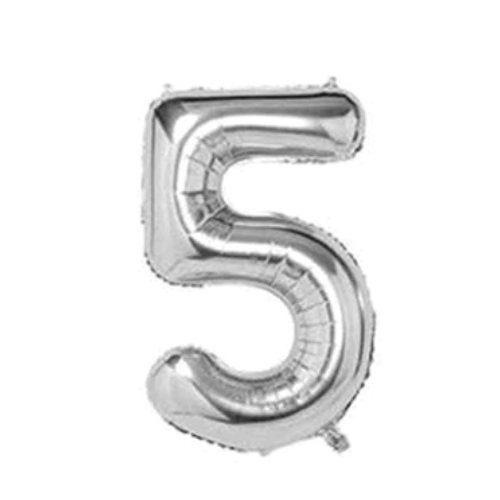 Silver Number Balloon Foil Balloon F07M1-79-5