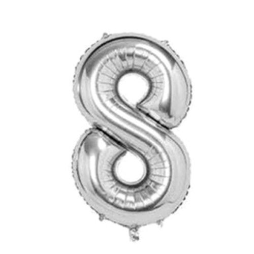 Silver Number Balloon Foil Balloon F07M1-79-8