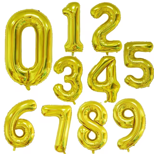 Golden Number Balloon Foil Balloon F07M1-78-3