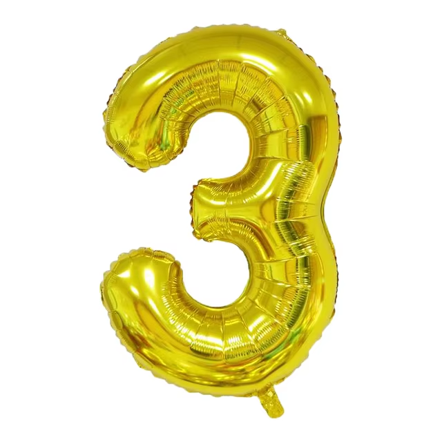 Golden Number Balloon Foil Balloon F07M1-78-3