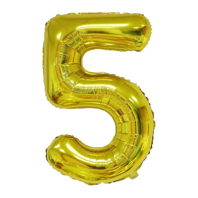 Golden Number Balloon Foil Balloon F07M1-78-5