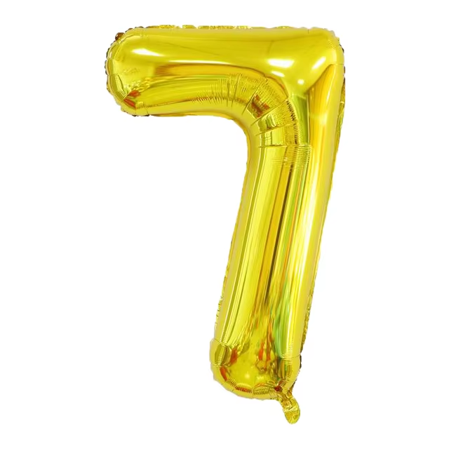 Golden Number Balloon Foil Balloon F07M1-78-7