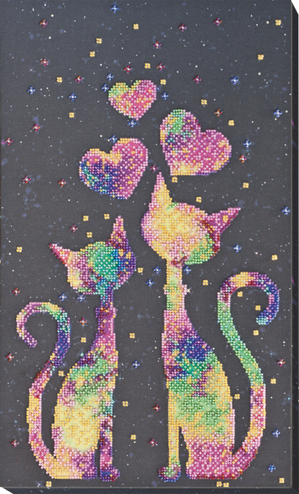 Main Bead Embroidery Kit Kittens' purrings AB-744