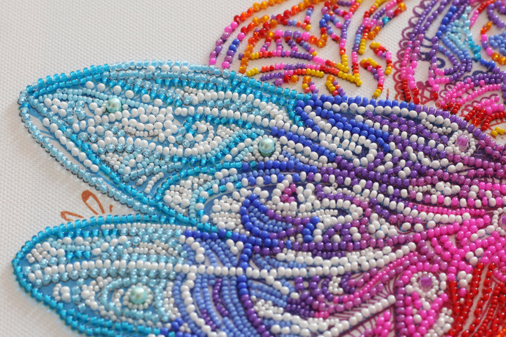 Bead Embroidery Kit - Cascades of pearl AB-818